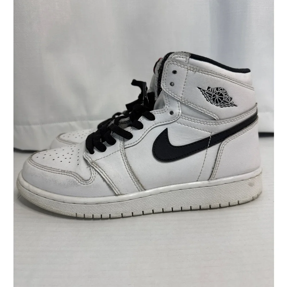 Nike 2016 Air Jordan 1 Yin Yang White Black 6Y Womens 7.5